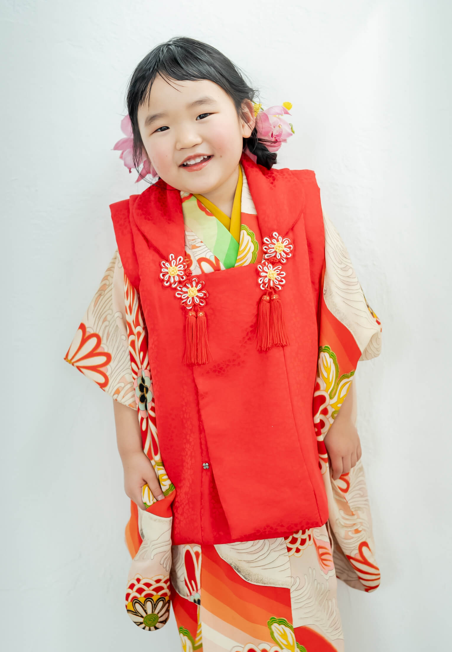 薄桜に菊花大輪