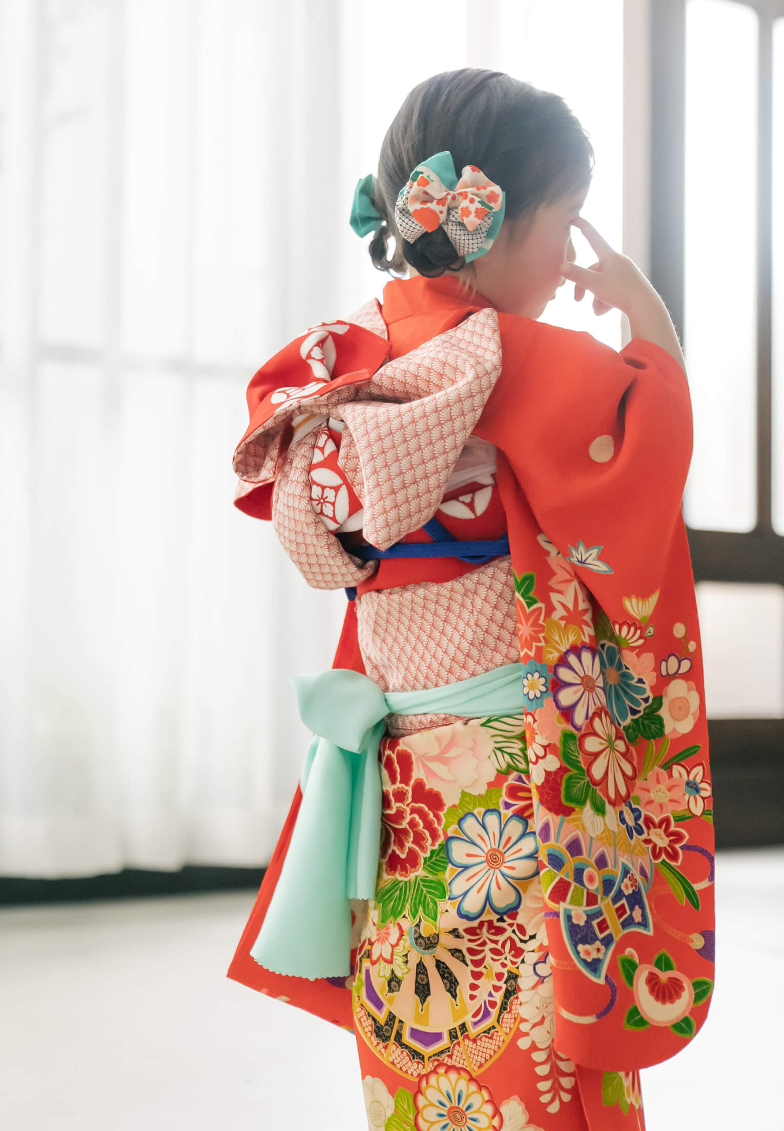 紅緋に扇