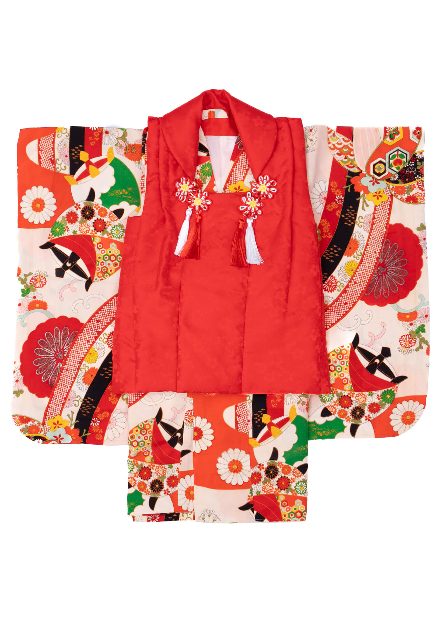 彩色の花糸巻き