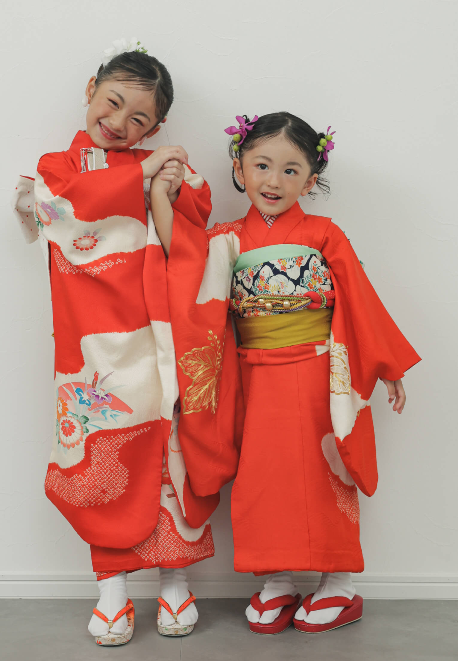 金駒刺繍に雲取り