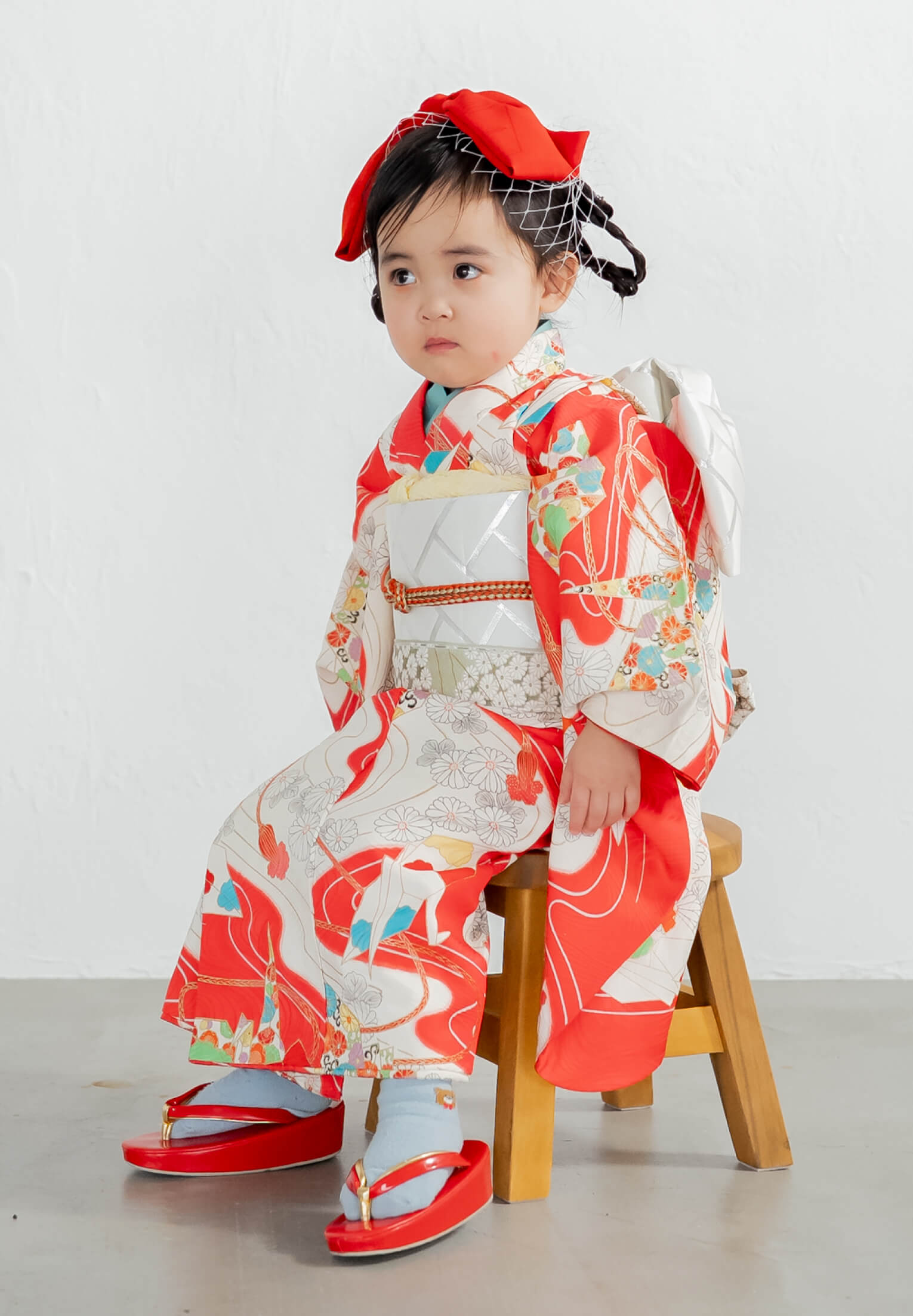 紅赤に華折鶴