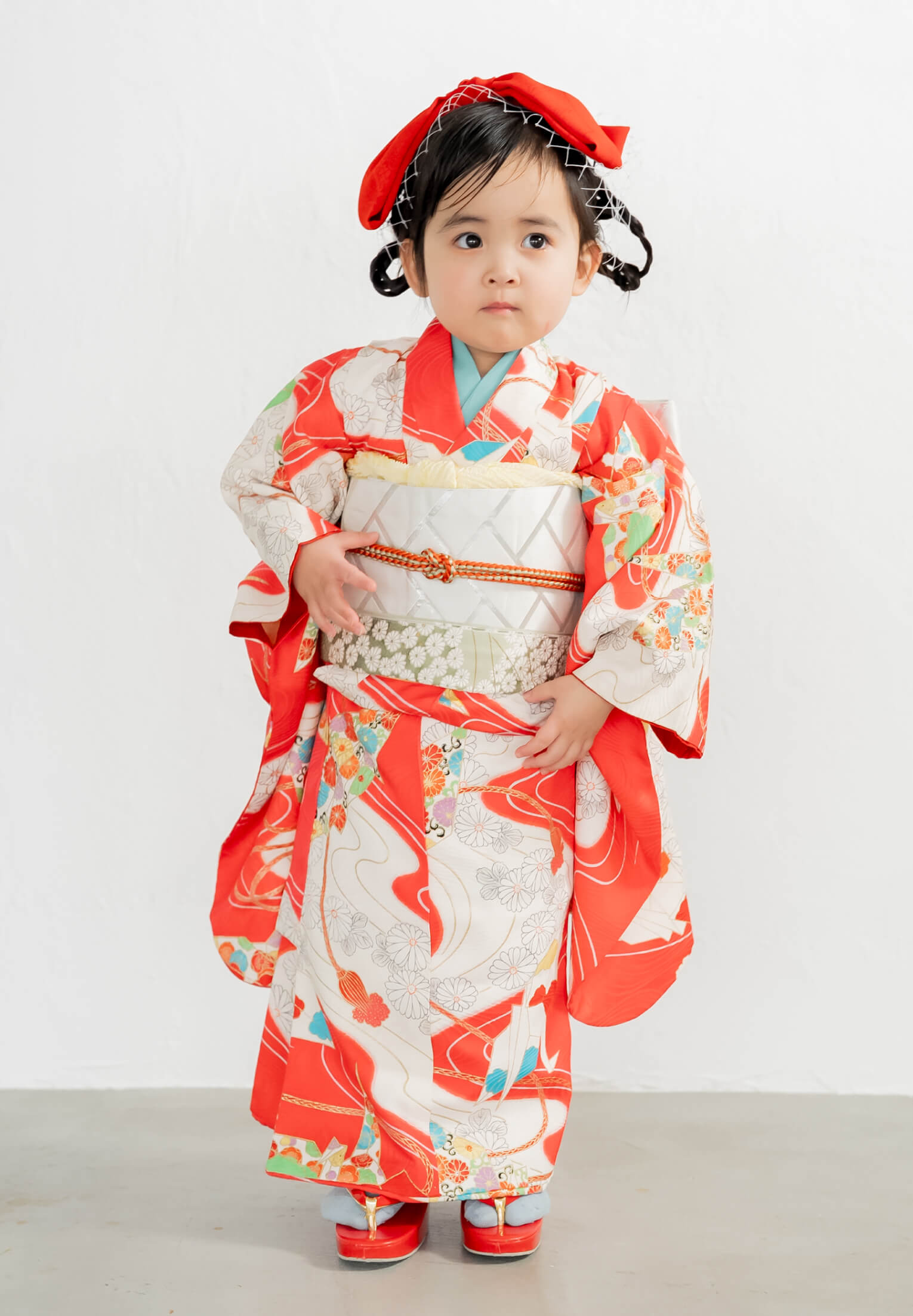 紅赤に華折鶴