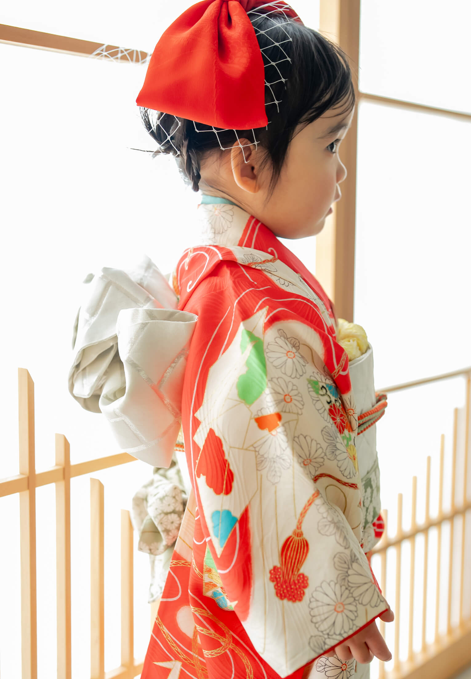 紅赤に華折鶴