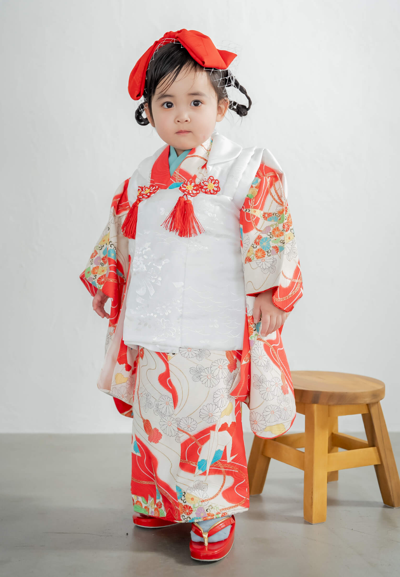 紅赤に華折鶴