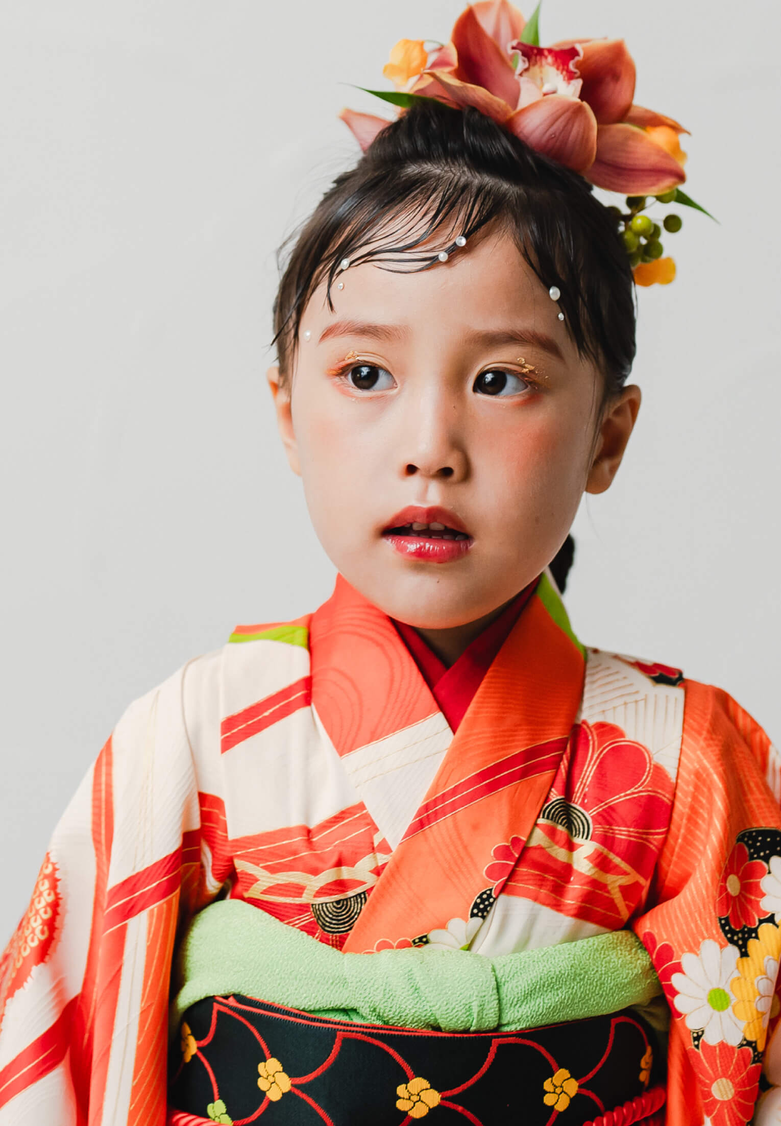 蜜柑に梅菊
