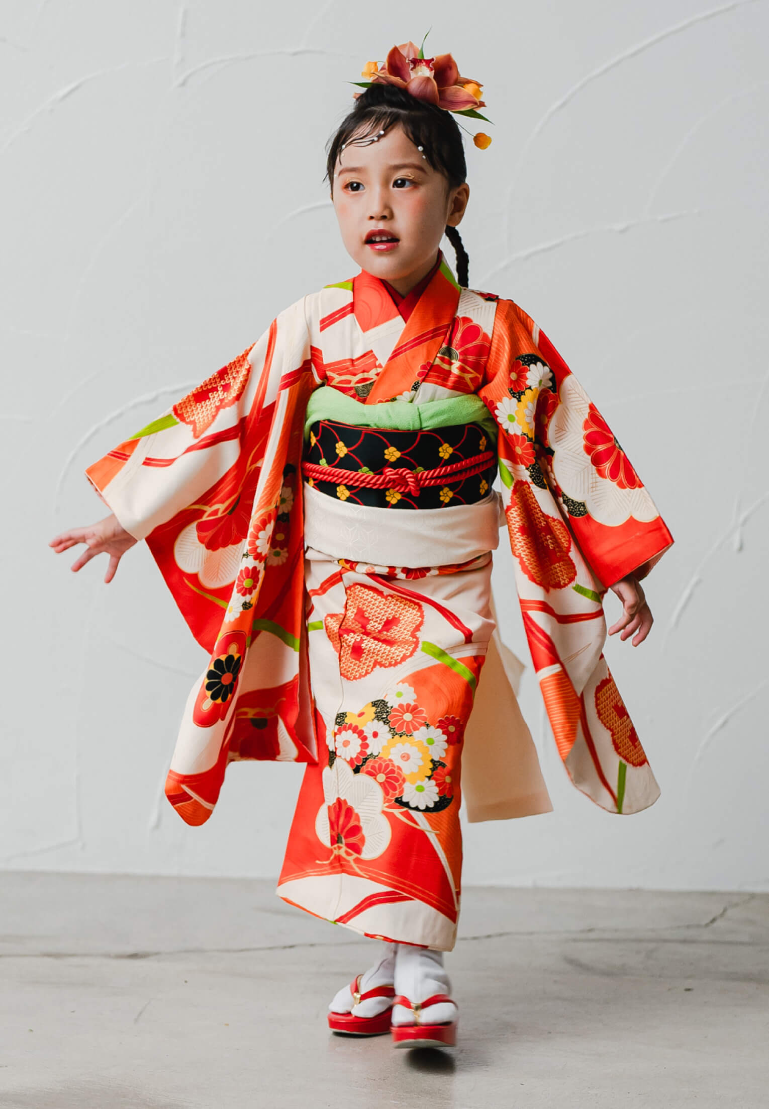蜜柑に梅菊