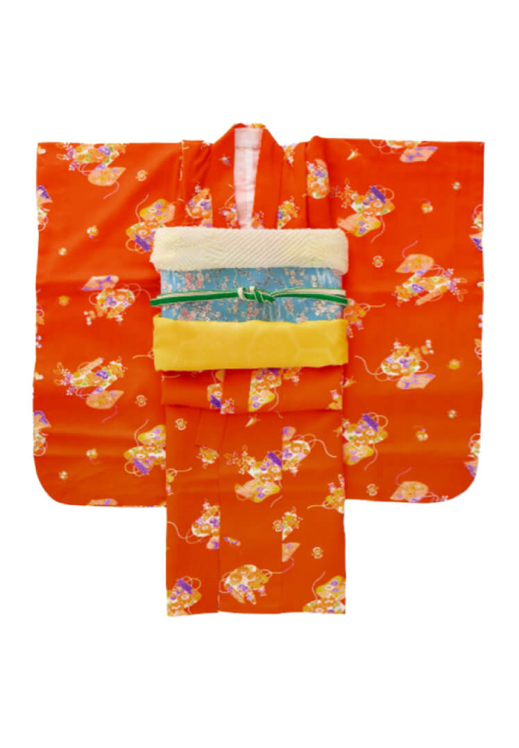 緋色に花熨斗