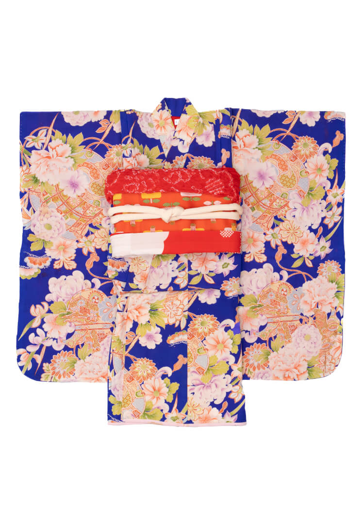 紺藍に花鼓